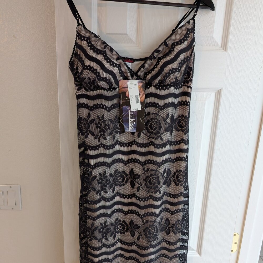 Lace Black and Nude Dress, Size Large Juniors, Never Worn